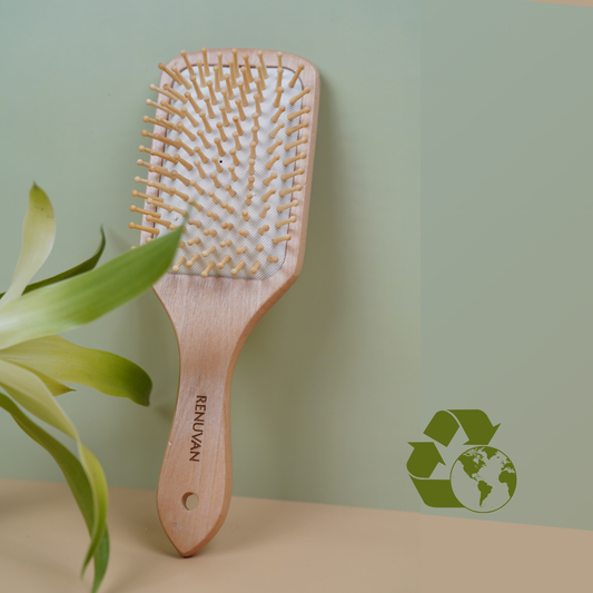 Renüvan Organic Bamboo Medium Paddle Hair Brush