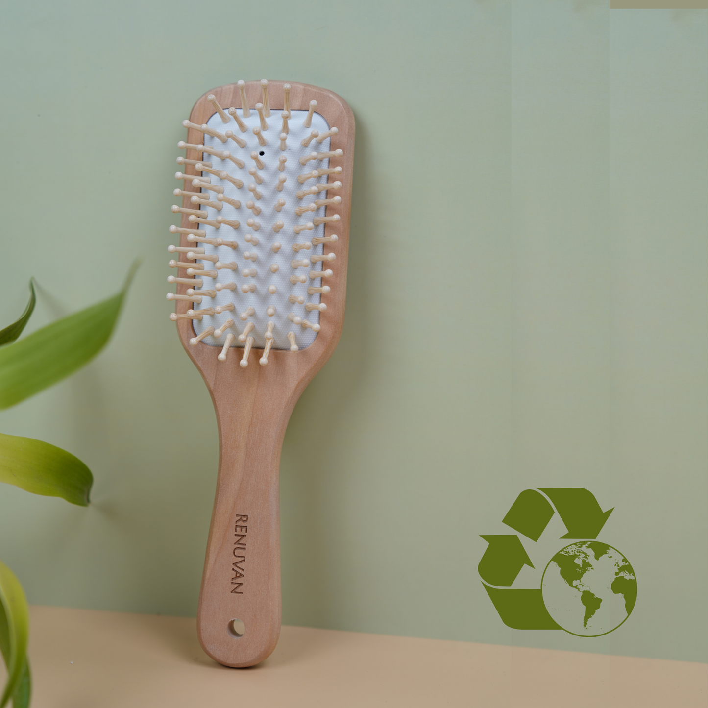 Renüvan Organic Bamboo Big Paddle Hair Brush