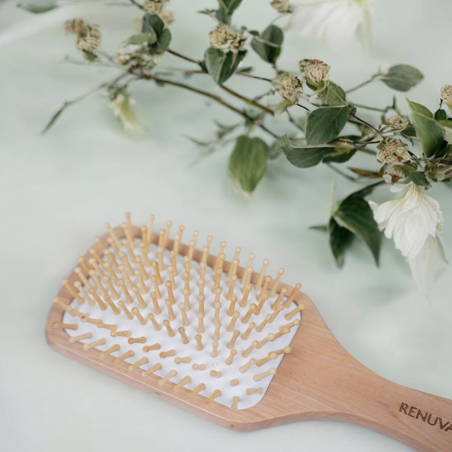 Renüvan Organic Bamboo Medium Paddle Hair Brush